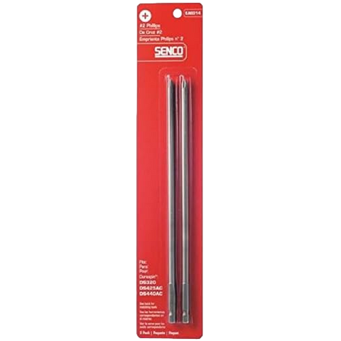 Senco Replacement Bit DuraSpin Square #2 X 9" L Steel Pair Uncoated