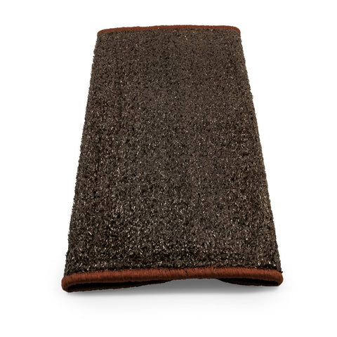 Premium Radius Turf Step Rug(42949)  - w / UV&TPE,Hemmed,Radius 22" Wide Brown