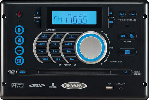 Jensen AWM968 AM/FM/CD/DVD/USB Bluetooth Stereo