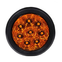 Hi Visibility 4" Round Strobe Amber Amber Lens Grommet Mount Tri-Pole T46-AAZ0T-1 ***
