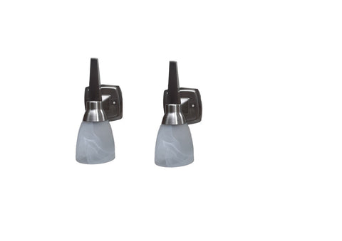 2 Pack Indoor RV Wall Sconce White Frosted