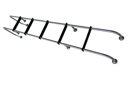 10'8" (9 Step) RV Ladder Black w/Mounting Brackets