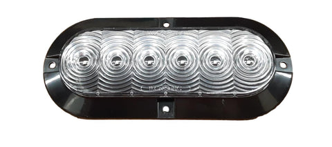 6" Oval 6 LED STT Surface Mount Clear Lens Tri-Pole T66-RCST-1 ***