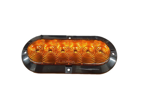 6" Oval 6 LED Turn Dual Intensity Surface Mount Amber Lens Tri-Pole T66-AAST-1 ***