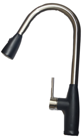 Single Handle Pull Down Kitchen Faucet with Matte Black Finish