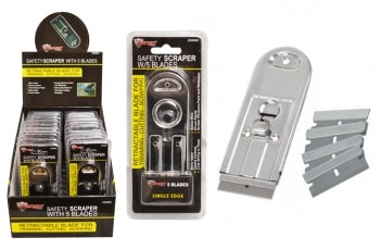 SAFETY SCRAPER WITH 5 BLADES