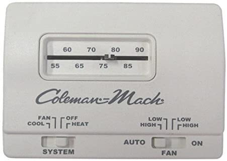 Coleman-Mach Analog Heat/Cool White Thermostat