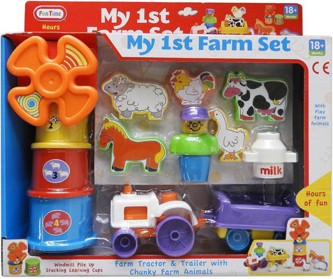 FUNTIME, MY 1ST FARM SET AGES 18+ MONTHS