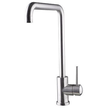 SUS304 Stainless Steel Kitchen Faucet, Low Lead-free, Brush Finish