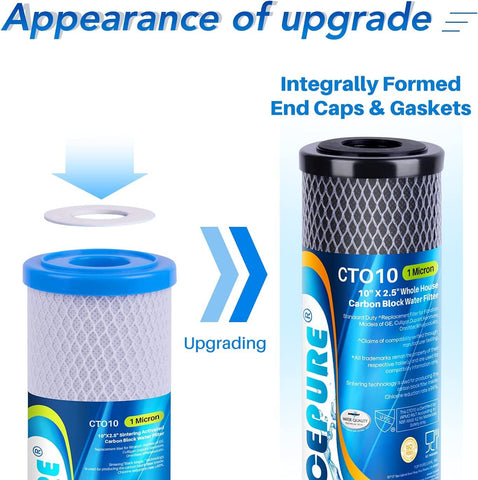 Icepure or Pureplus Carbon Sediment HL-200 Replacement Filter 10" x 2.5"