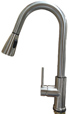 Gooseneck Kitchen Faucet with Pulldown Sprayer