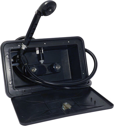 RV Outdoor Shower Box - 11" Wide x 6" Tall - Black