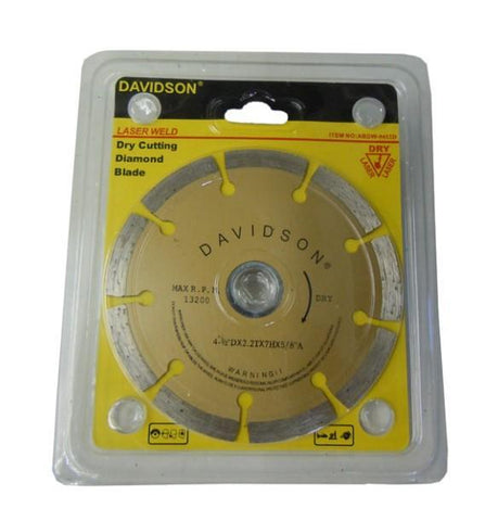 Davidson 4.5" Diamond Wheel  Saw Blade (Turbo)