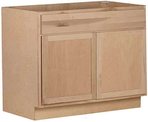 Sink Base Cabinet 36" - Raw Maple