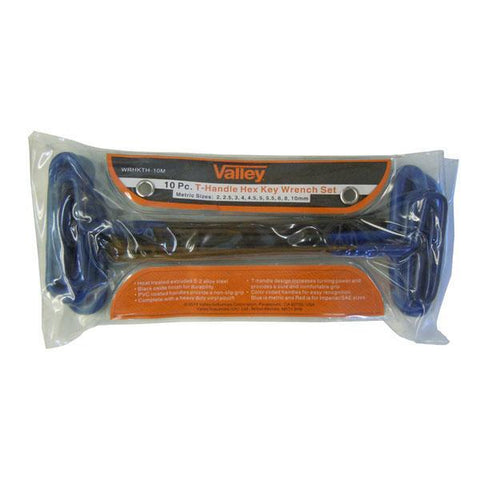 10pc Hex Key T-handle Metric 2-10MM