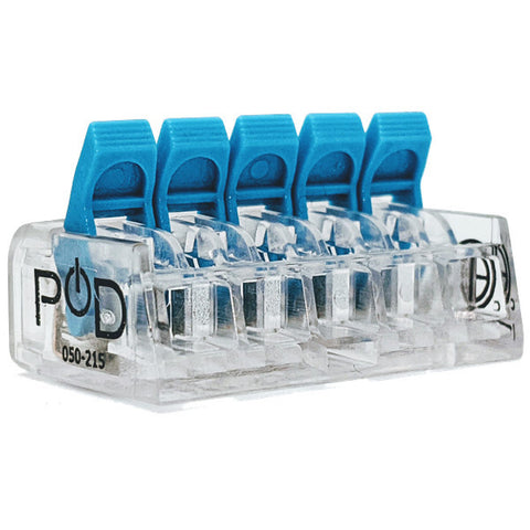 POD LeverNut 5 Wire Connector 24-12AWG Stranded/Solid Splicing 1PC