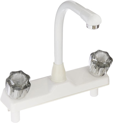 8" Hi-Rise Center Deck Faucet White (20380R147WABX)
