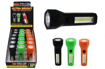 LED Flashlight With COB LED Flood Light