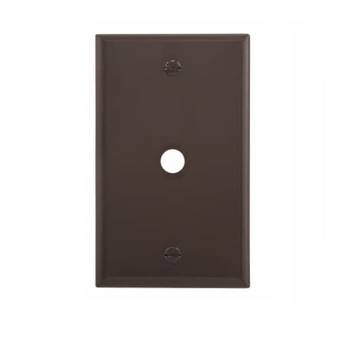 4.5" x 2.75" Telephone & Coaxial Wall Plate Brown