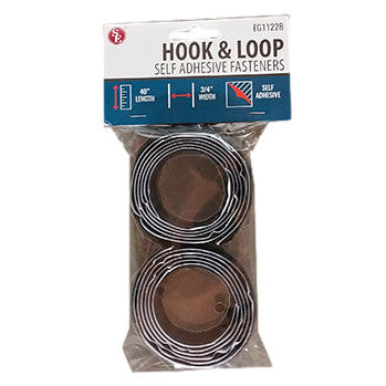 2pc Velcro Hook & Loop 40" x 3/4"Black