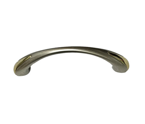 Silver and Gold Arched Drawer Pull