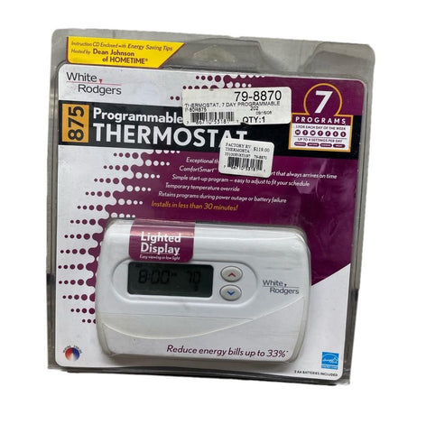White-Roger 850 Programmable Thermostat- White (Residential Only)