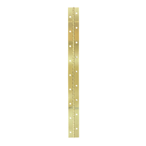 Gold Continuous Hinge 1.75" W x 18" L Holes Pre Drilled
