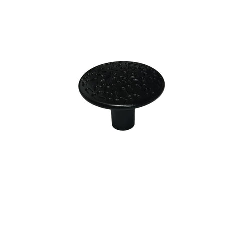 Matte Black Round Transitional Cabinet Knob