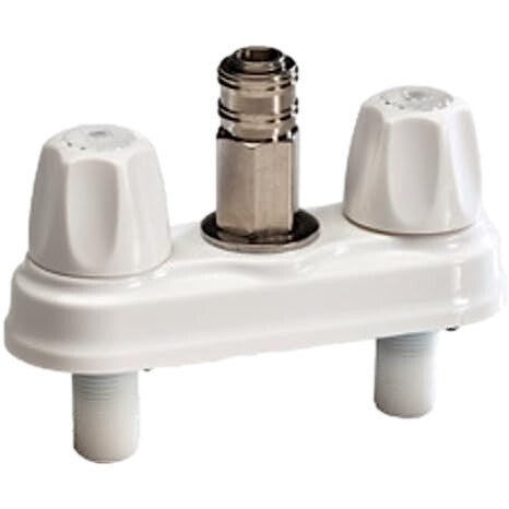 4" RV Quick Disconnect Valve Two Handle Non Metallic White