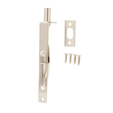 6" Square Corner Flush Bolt ( 25-5306SN ) Satin Nickel