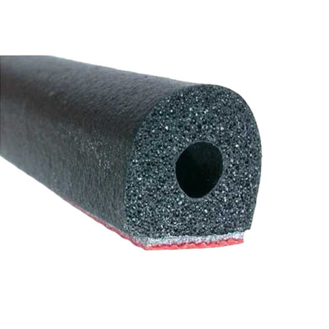 1/2" Peel N Stick Hollow Half Round Black 15' (99-4218-277)