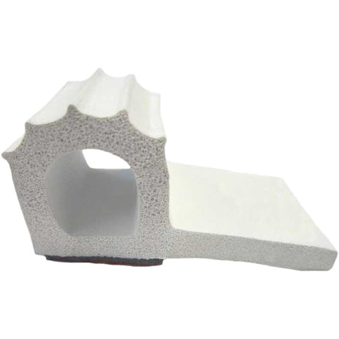 1" Peel N Stick "P" Profile Rubber Wiper Seal White 30' L (99-4230-265)