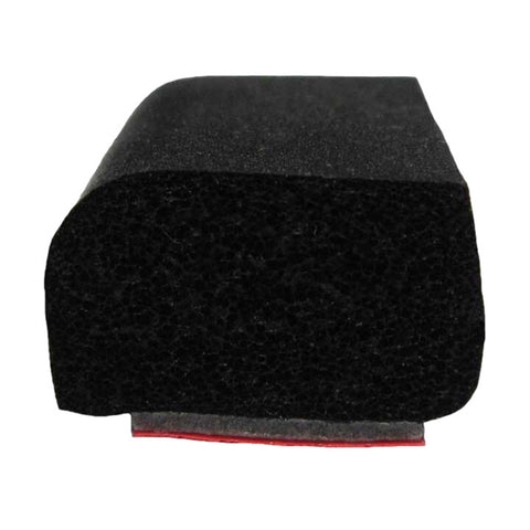Peel N Stick 11/16" x 7/16" Rectangular Round Edge Seal Black 10' L (99-4557-277)