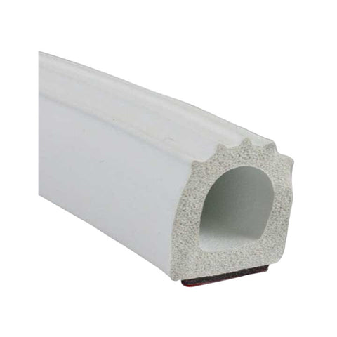 Peel N Stick 1" Ribbed Hollow Bulb Seal White 30' L (99-4459-265)