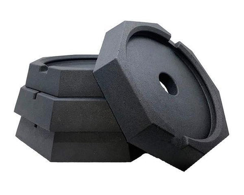 SnapPad HiWay 10 Bus 4-Pack - Two (2) 10” round jack pads, and two (2) 11.5” round rear jack pads.