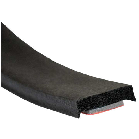 1/8" x 5/8" Rectangular Peel N Stick Rubber Seal Black 20'L (99-4307-272)