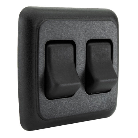 Interior Switch Assembly On/Off 2 Gang Black (AH-ASY-2-5-001)