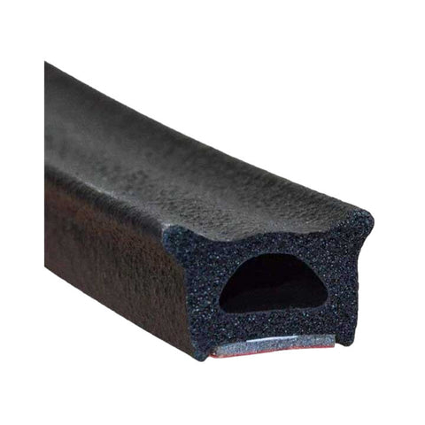 Peel N Stick Small Hollow Half Round W/Tabs Black 15'L (99-4447-277)