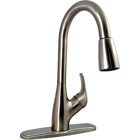 Single Handle Pull Down Hybrid Kitchen Faucet Brushed Nickel (PF231461)