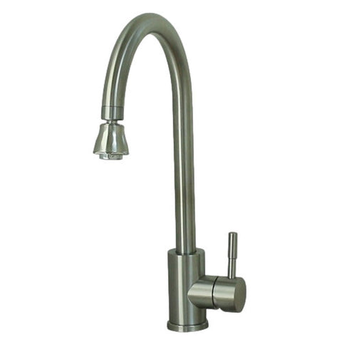 RV Handsfree Metal Kitchen Faucet W/Gooseneck Spout & Insta-Spray Aerator (SL7000BN-A)