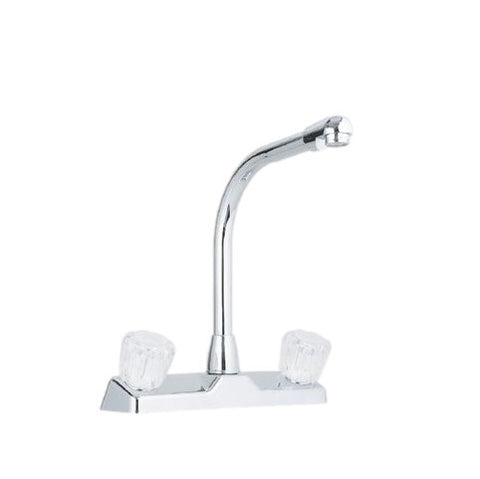 8" High Rise Kitchen Faucet Plastic Chrome