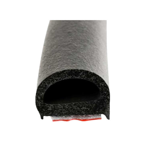 Peel N Stick Large Hollow Half Round Rubber Seal Black 9/16" T x 3/4" W x 15' L (99-4251-283)