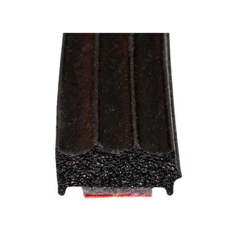 Peel N Stick Ribbed Rubber Seal Black 3/8" W x 3/16" T x 20' L (99-4114-277)