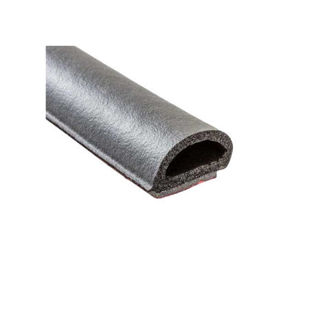 Peel N Stick 11/16" x 3/8" Medium Hollow Half Round Seal Black 15'L (99-4572-277)