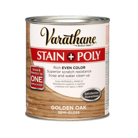 Golden Oak Stain and Polyurethane Semi Gloss 1QT (266160)