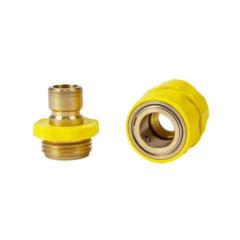 Quick Hose Connect with Yellow Grip | No Auto Shut-Off | Durable & Easy Attachment | 20143
