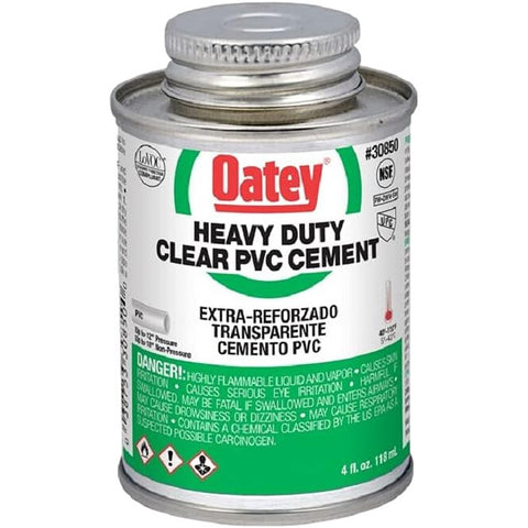 Heavy Duty Clear PVC Cement 4OZ (30850)