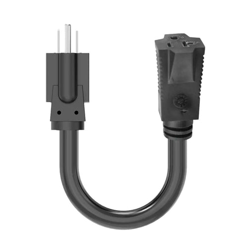 RV Generator Adapter Cord 15Amp to 15/20Amp 12" Dogbone (AC152012)