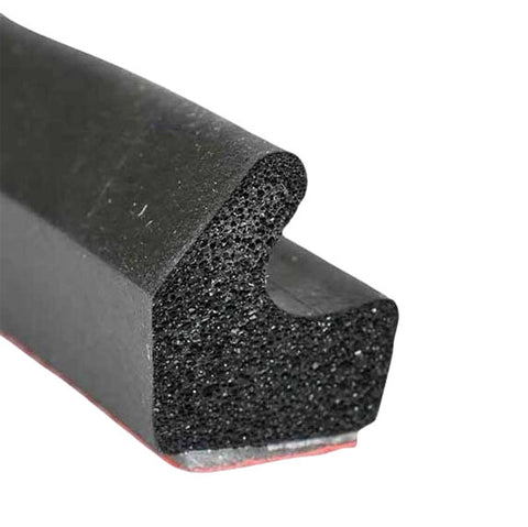 Peel N Stick Small "V" Profile Rubber Seal Black 7/16" W x 5/8" T x 15' L (99-4214-277)