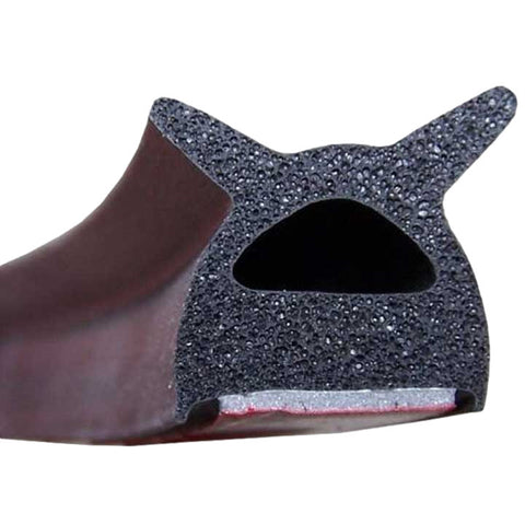 Peel N Stick Large Hollow Half Round W/Ears Seal Black 11/16" T x 3/4" W x 15'L (99-4383-283)